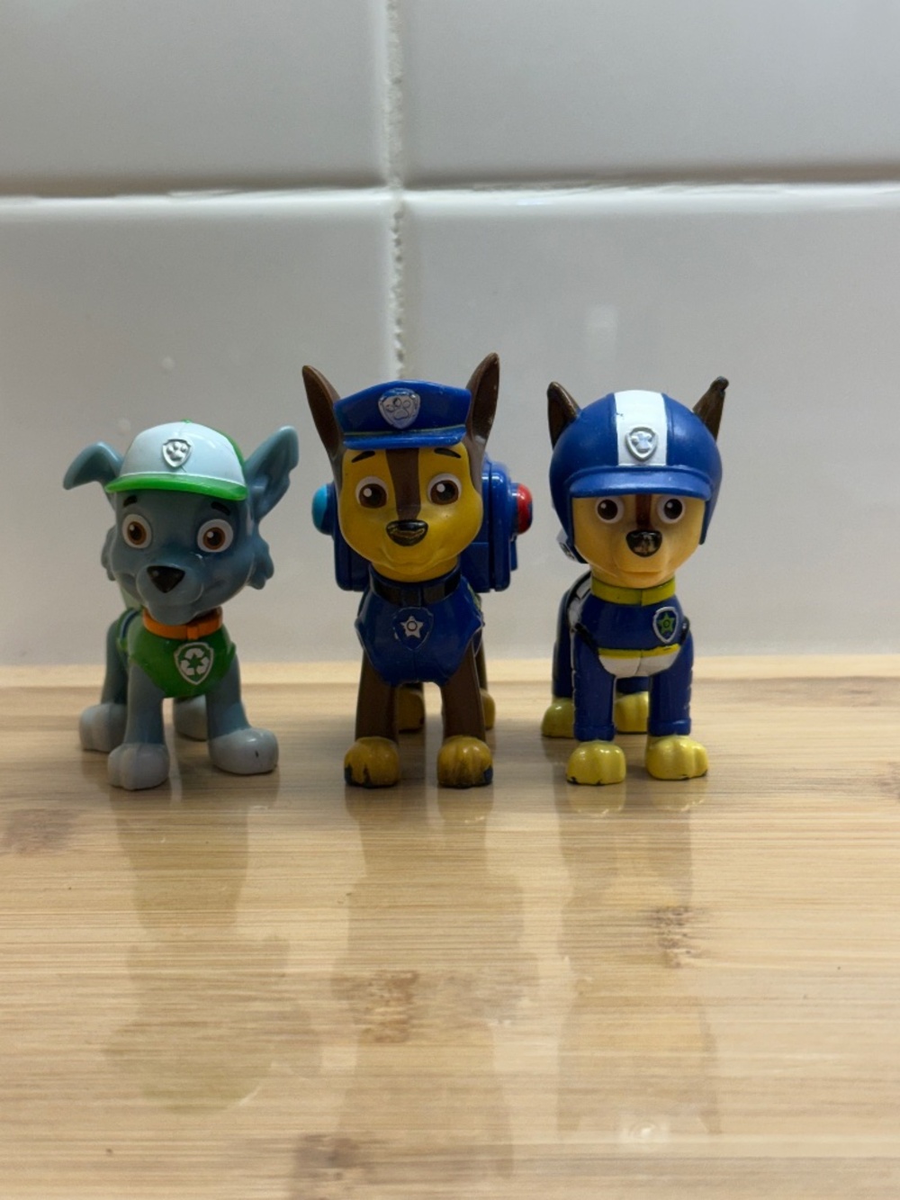 Paw patrol. Set of three dogs, toys